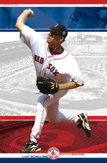 Curt Schilling "Fenway Flamethrower" Boston Red Sox Poster - Costacos 2004