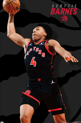 Scottie Barnes "Superstar" Toronto Raptors NBA Basketball Action Poster - Costacos Sports