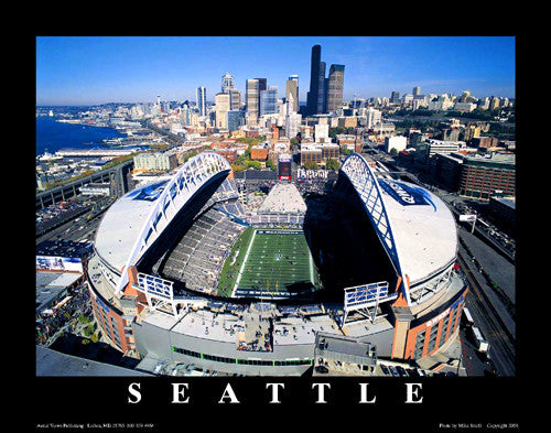 Seattle Seahawks CenturyLink Field "From Above" Premium Poster Print - Aerial Views