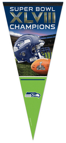 Seattle Seahawks Super Bowl XLVIII Champions EXTRA-LARGE Premium Pennant - Wincraft Inc.