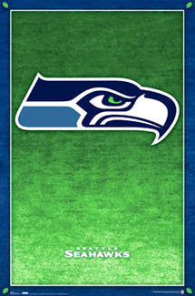 Seattle Seahawks Official NFL Football Team Logo Poster - Costacos Sports
