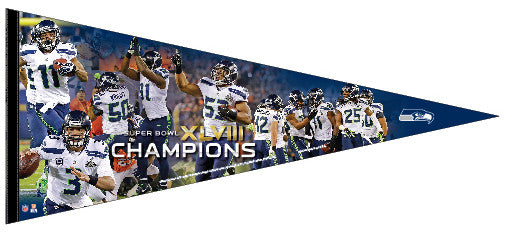 Seattle Seahawks "Super Bowl XLVIII Heroes" EXTRA-LARGE Premium Pennant - Wincraft Inc.