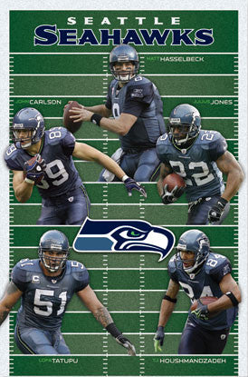 Seattle Seahawks "Gridiron Five" (2010) Poster - Costacos Sports