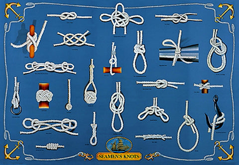 Seamen's Knots for Yachting and Sailing Wall Chart Poster