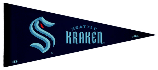 Seattle Kraken Official NHL Hockey Premium Felt Team Logo Pennant - The Sports Vault Canada