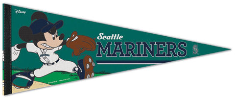 Seattle Mariners "Mickey Mouse Flamethrower" Official MLB/Disney Premium Felt Pennant - Wincraft Inc.