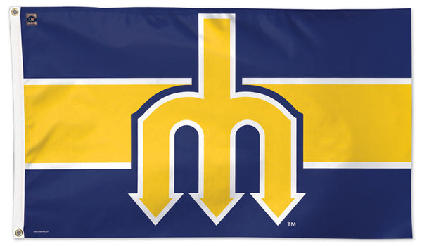 Seattle Mariners "Trident" (1977-80) Cooperstown Collection MLB Baseball Deluxe-Edition 3'x5' Flag - Wincraft