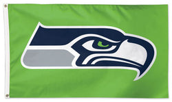 Seattle Seahawks "Hawk-on-Emerald" Official NFL Football Team Logo Deluxe 3' x 5' Flag - Wincraft Inc.