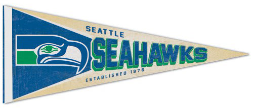 Seattle Seahawks NFL Retro-1970s-Style Premium Felt Collector's Pennant - Wincraft Inc.
