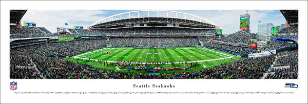 Seattle Seahawks CenturyLink Field Gameday Panoramic Poster Print - Blakeway 2017