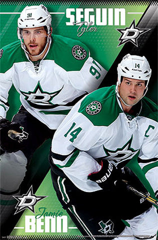 Dallas Stars "Supermen" Tyler Seguin and Jamie Benn NHL Hockey Action Poster - Trends International