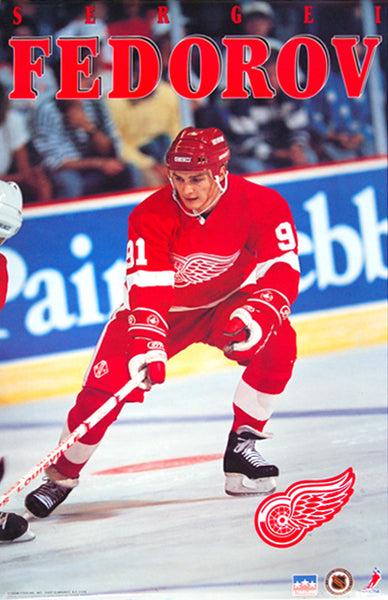 Sergei Fedorov "Action" Detroit Red Wings NHL Poster - Starline 1993