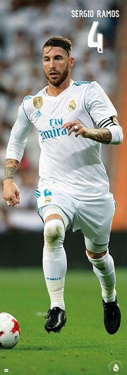 Sergio Ramos "Big-Time" DOOR-SIZED Real Madrid Football Soccer Poster - Grupo Erik (Spain)