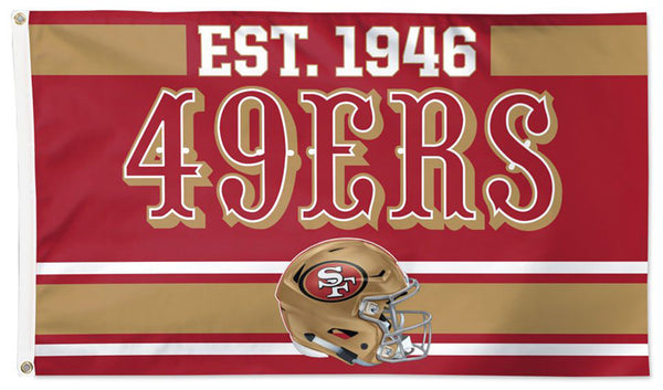 San Francisco 49ers "Est. 1946" Classic-Style Official NFL Football 3'x5' DELUXE Team Flag - Wincraft