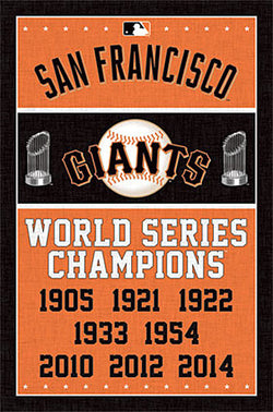 Official sF Giants 10 Winning Streak MLB Matchup Home Decor Poster