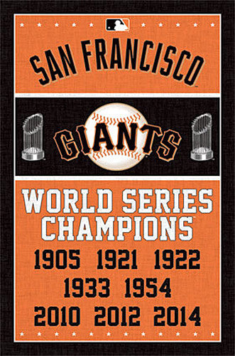 San Francisco Giants 2010 World Series Champions PF Gold Fine Art Print by  Unknown at