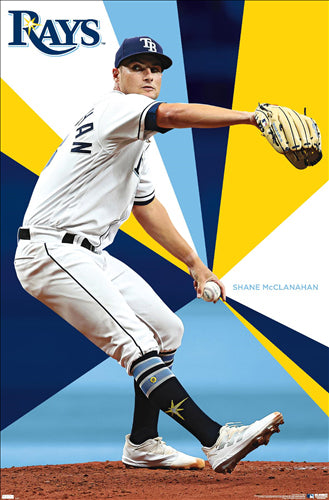 Shane McClanahan "Superstar" Tampa Bay Rays MLB Baseball Poster - Costacos Sports