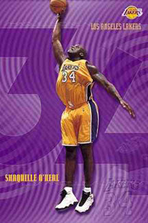Shaquille O'neal Miami Heat Official NBA 2004 Poster 22.5 X 34 NBA