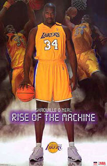 Shaquille O'Neal "Rise of the Machine" Los Angeles Lakers Poster - Starline 2003
