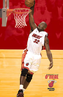 Shaquille O'Neal "Miami Slam" Miami Heat NBA Action Poster - Costacos 2005