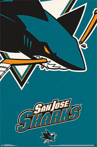 San Jose Sharks Official NHL Hockey Team Logo Poster - Trends International