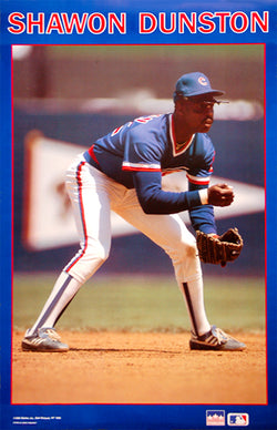 Shawon Dunston "Action" Chicago Cubs Poster - Starline Inc. 1989