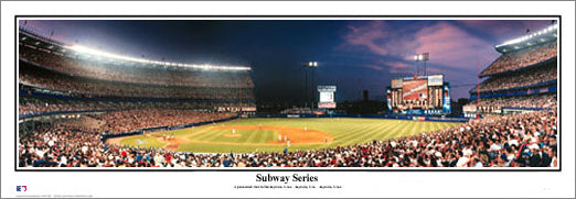 New York Mets Shea Stadium "Subway Series" Panoramic Poster Print - Everlasting Images 1998