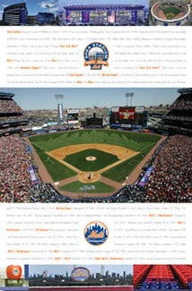 New York Mets Shea Stadium 1964-2008 Commemorative Poster - Costacos Sports