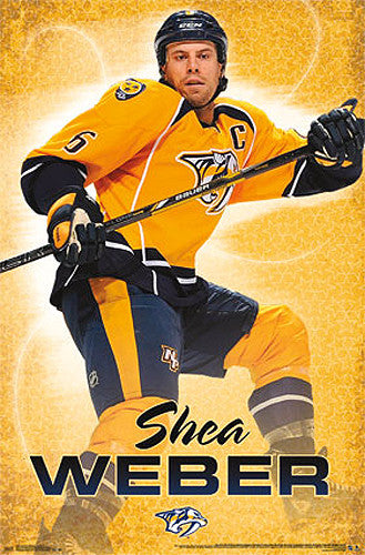 Shea Weber "Captain Pred" Nashville Predators NHL Hockey Action Poster - Costacos 2014