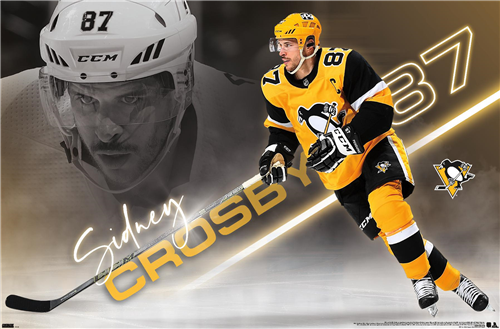 Sidney Crosby "Sensation" Pittsburgh Penguins Official NHL Hockey Wall POSTER - Costacos 2021