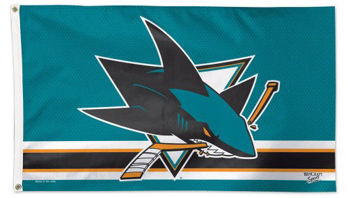 San Jose Sharks Official NHL Hockey 3'x5' Deluxe-Edition Team Banner Flag - Wincraft