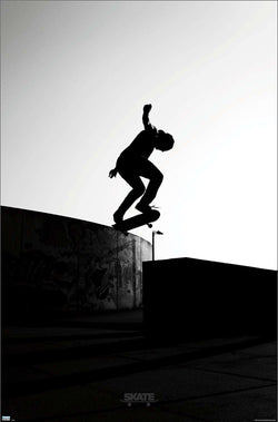 Skateboarding "Skate Park Silhouette" Wall Poster - Trends International