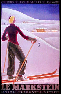 Clssic Skiing "Le Markstein" Vintage Poster Reprint - Bruce McGaw Graphics