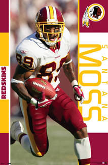 Santana Moss "Action" Washington Redskins NFL Poster - Costacos 2006