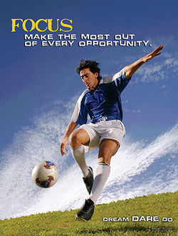 Soccer "Focus" Motivational Inspirational Poster - Jaguar Inc.