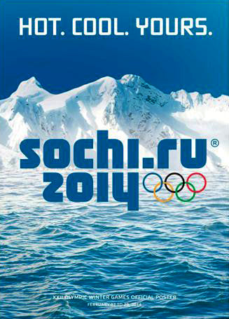 Sochi Russia 2014 Winter Olympic Games Official Poster Reproduction - Olympic Museum