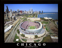 New Soldier Field "From Above" Chicago Bears Poster Print - Aerial Views Inc.
