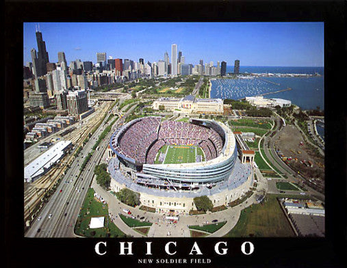 Chicago Bears Panoramic Poster - Soldier Field Print