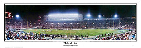 Chicago Bears Old Soldier Field c.1992 Premium Panoramic Poster Print - Everlasting Images