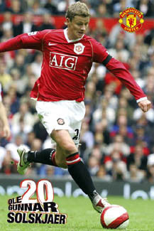 Ole Gunnar Solskjaer "Action" Manchester United EPL Poster - GB Posters 2007