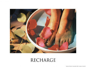 Spa Series "Recharge" Inspirational Poster Print - Fitnus Corp.