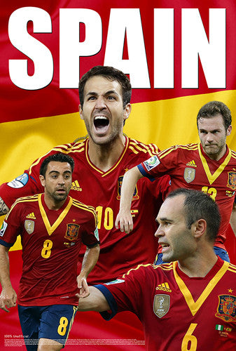 Spain World Cup 2014 "Power Four" (Mata, Iniesta, Xavi, Fabregas) Soccer Poster - Starz