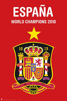 Team Spain Soccer "World Cup Champions 2010" Commemorative Poster - Grupo Erik S.L.