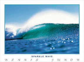 Surfing "Sparkle Wave" Ocean Wave Poster Print - Creation Captured