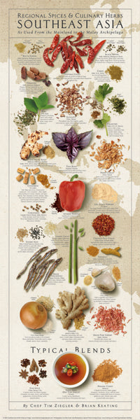 Spices and Culinary Herbs Wall Chart Poster by Tim Ziegler and