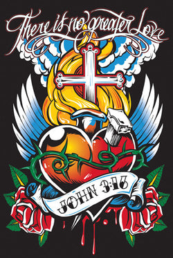 John 3:16 "Spiked Heart" (There Is No Greater Love) Poster - Slingshot Publishing