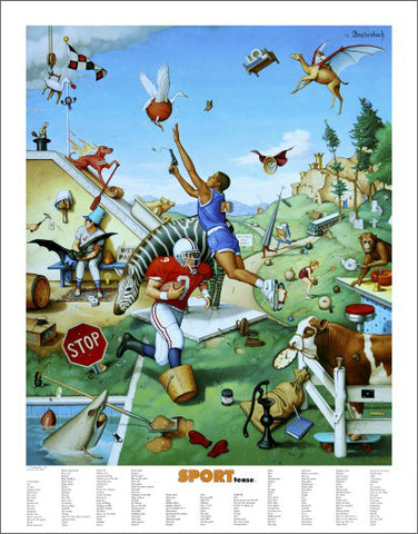 SPORT-Tease Sports-Themed Proverbidioms-Series Poster by T.E. Breitenbach Official 22x28 Print