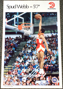 Spud Webb "Slam Dunk Champion" Atlanta Hawks Vintage Original Poster - Sports Illustrated by Marketcom 1986