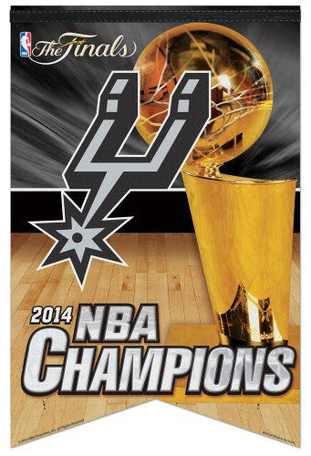 San Antonio Spurs 2014 NBA Champs Premium Felt Commemorative BANNER