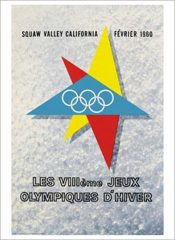 Squaw Valley 1960 Winter Olympic Games Official Poster Reprint - Olympic Museum